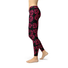 Red Roses Leggings - Femstylo