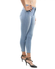 Talus High Waisted Skinny Jeans - Light Blue - Femstylo