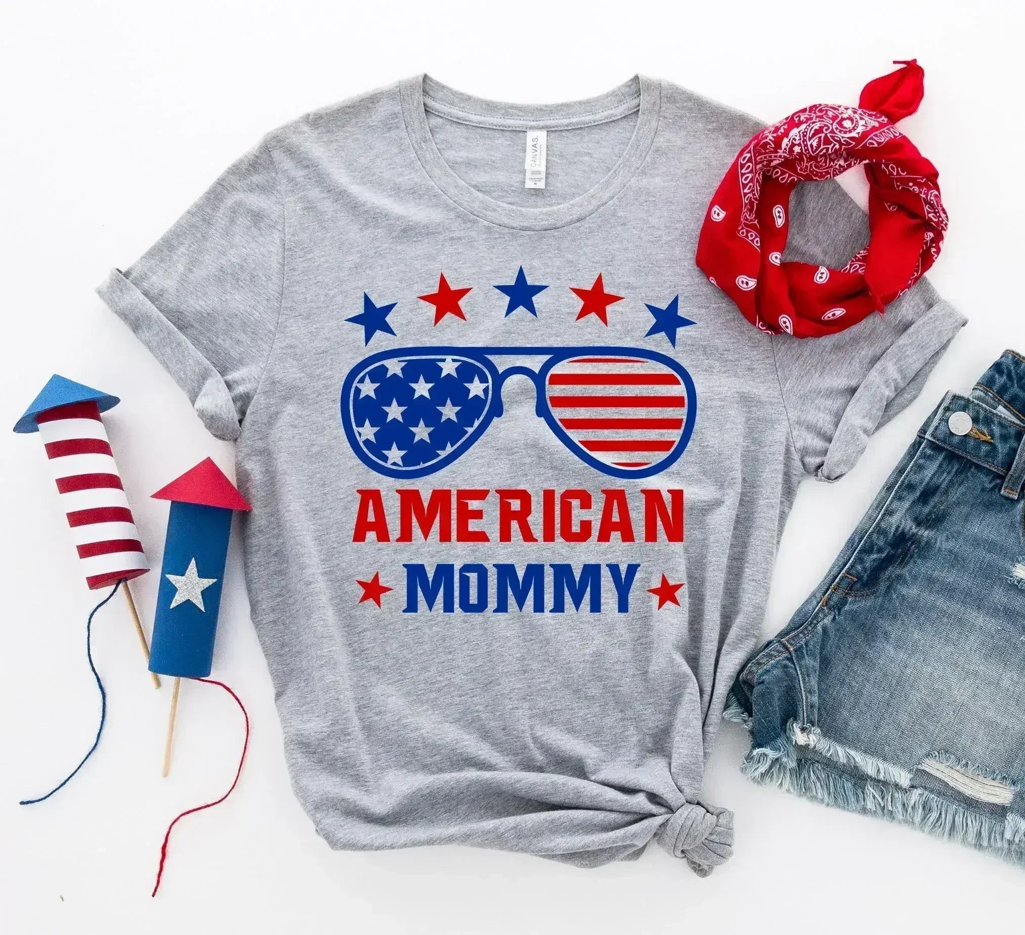 American Mommy T-shirt – Premium Ring-Spun Cotton Tee for Mothers - Femstylo
