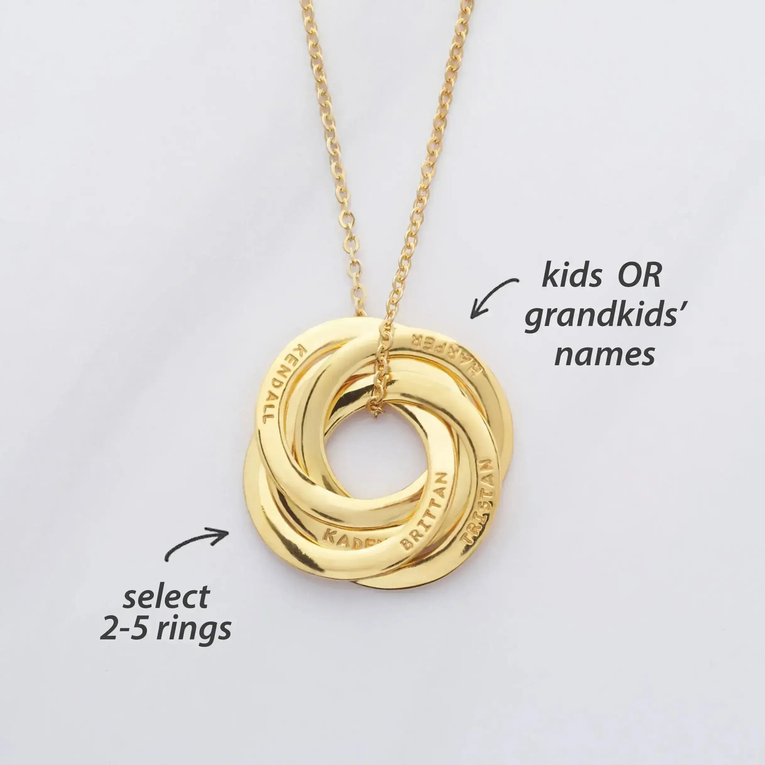 Children Name Necklace, Personalized Grandma Gift, Family Necklace - Femstylo