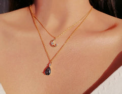 Moon Layered Necklace 18 Karats gold Plated - Femstylo