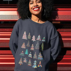 Christmas Tree Sweatshirt – Festive Loose Fit Top | S-XL - Femstylo