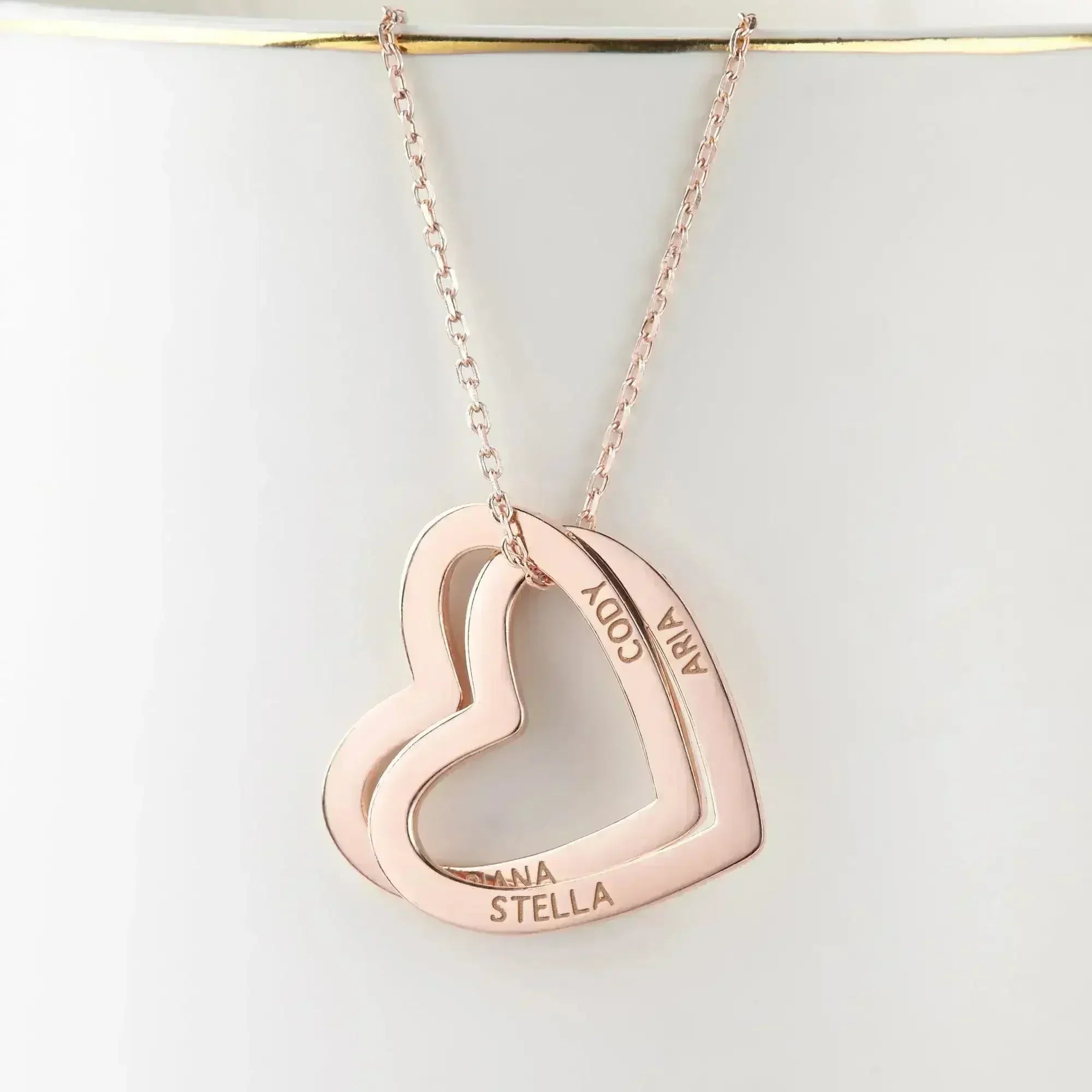 Mothers Necklace, Children Names Jewelry, Heart Name Necklace - Femstylo