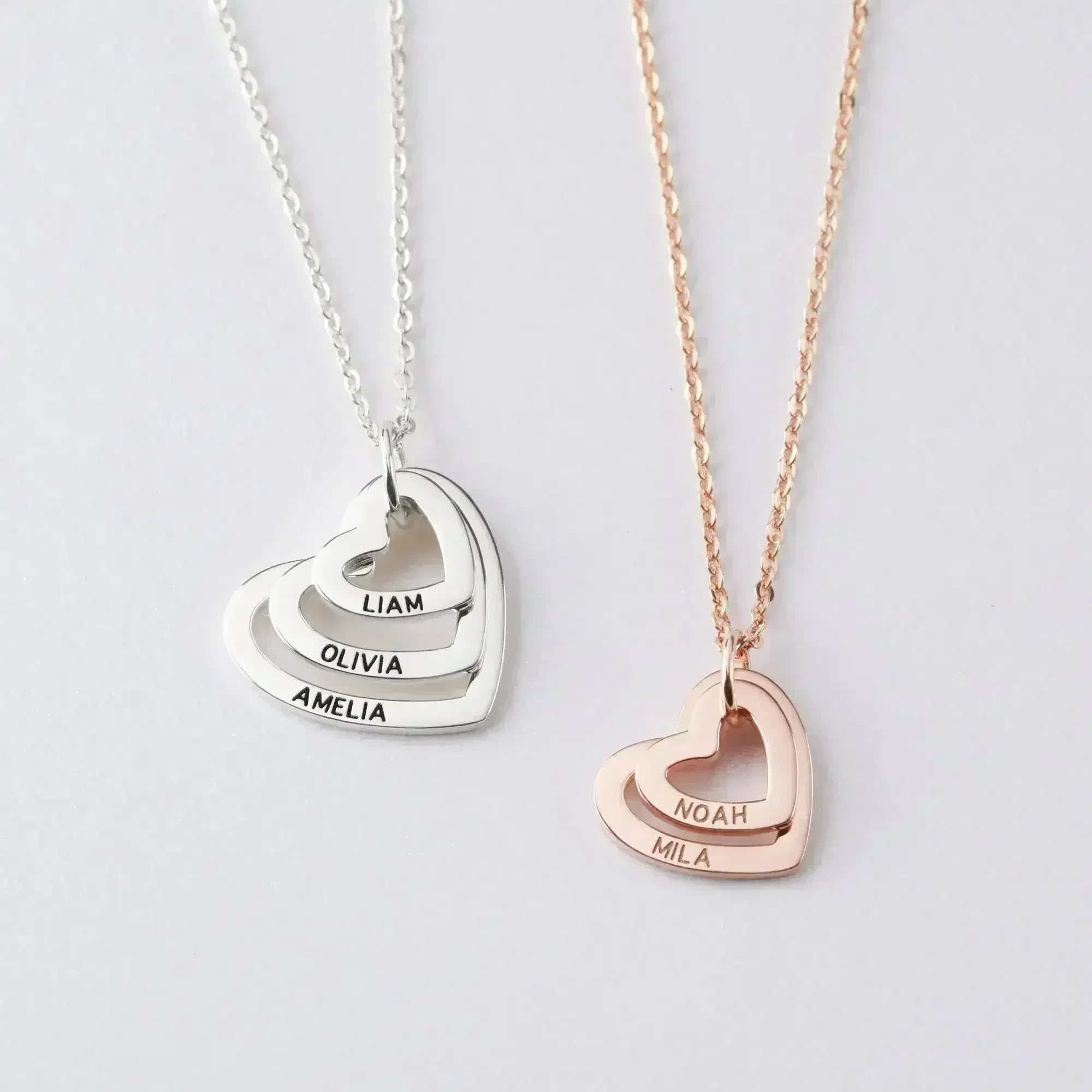 Grandma Heart Necklace, Personalized Grandma Jewelry, Nana Necklace - Femstylo