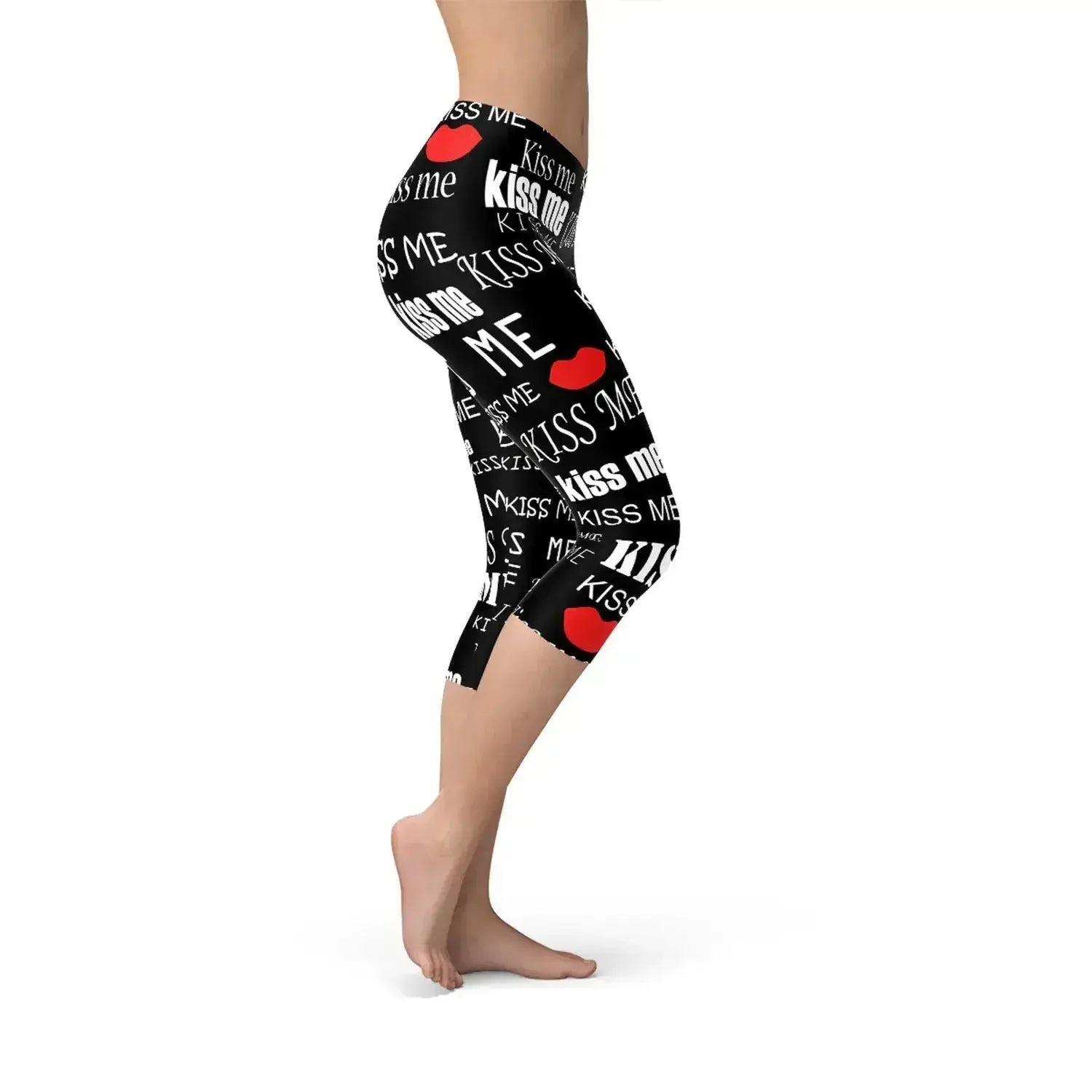 Kiss Me Black Capri Leggings - Femstylo