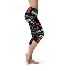 Kiss Me Black Capri Leggings - Femstylo