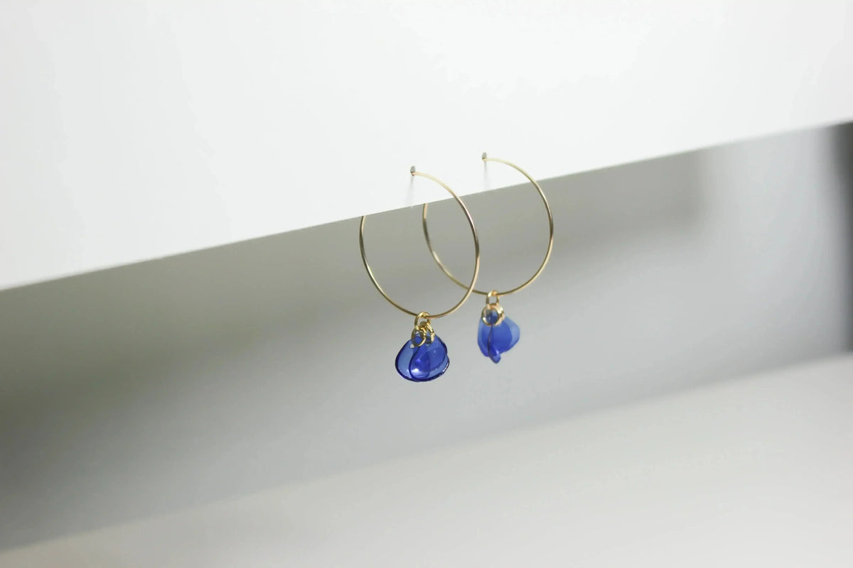 Emma Blue Hoops - Femstylo