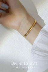 Flat Chain 18 Karats Two Layers Bracelet - Femstylo