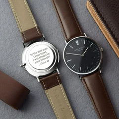 Personalized Mens Watch, Engraved Watch Gift for Boyfriend Husband - Femstylo