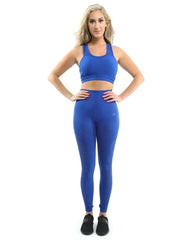 SALE! 50% OFF! Milano Leggings & Sports Bra - Blue [MADE IN ITALY] - Femstylo