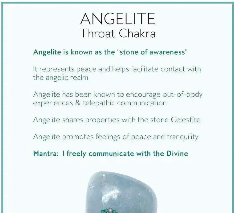 Angelite Celestite & Crystal Quartz Bracelet! Genuine Gemstones! - Femstylo