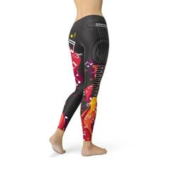 Guitar and Music Note Leggings - Femstylo