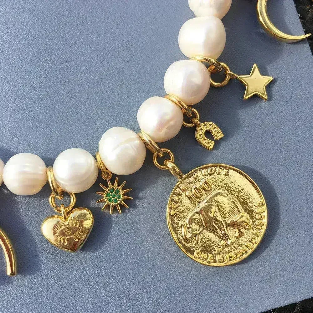 Lucky Charm Pearl Necklace - Femstylo