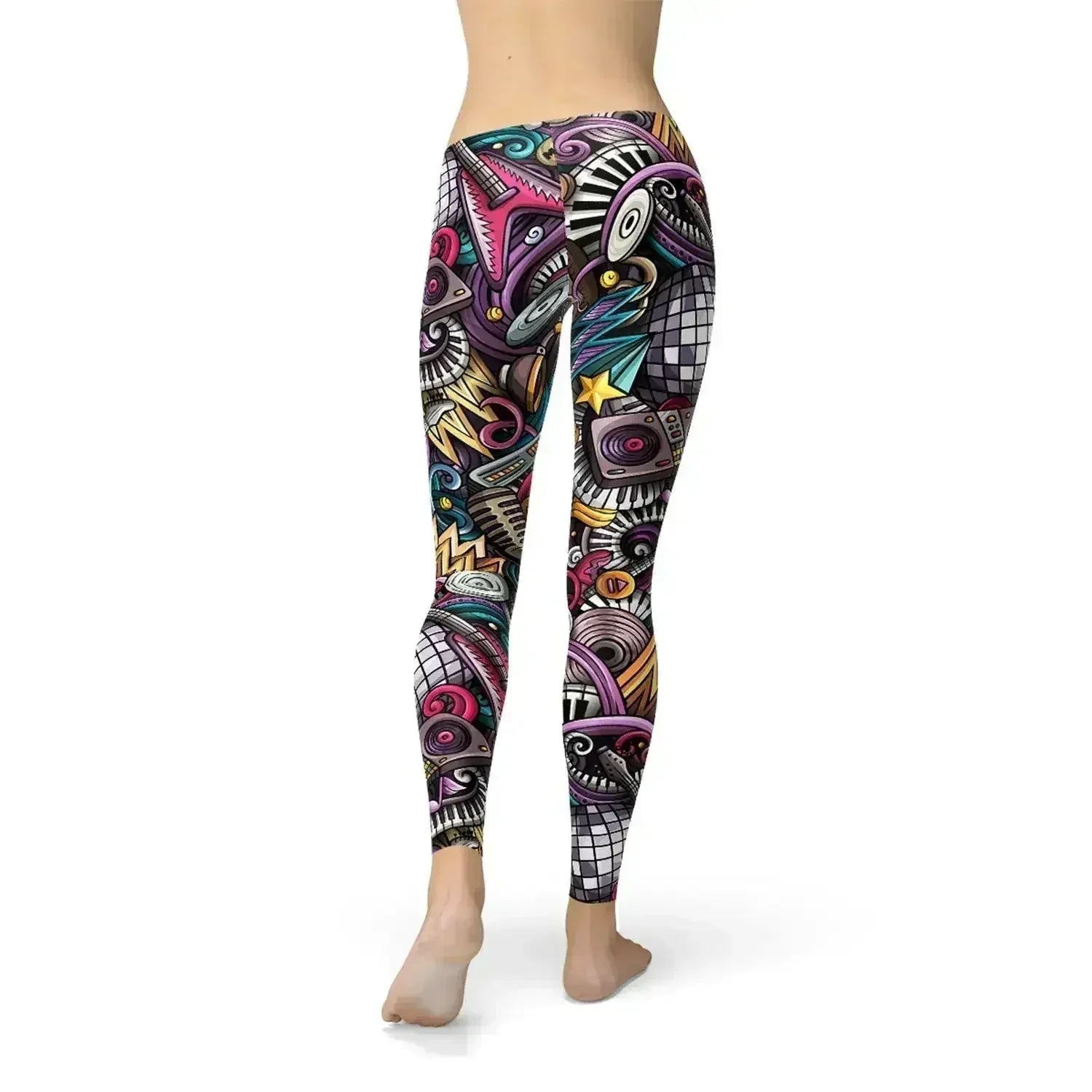 Womens Grunge Rock n Roll Leggings - Femstylo