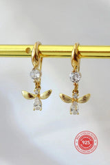 18 Karat Bee Hook Earrings - Femstylo