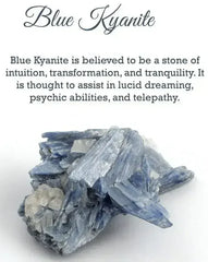 Blue Kyanite & Crystal Quartz Stretch Bracelet! Genuine Stones! - Femstylo