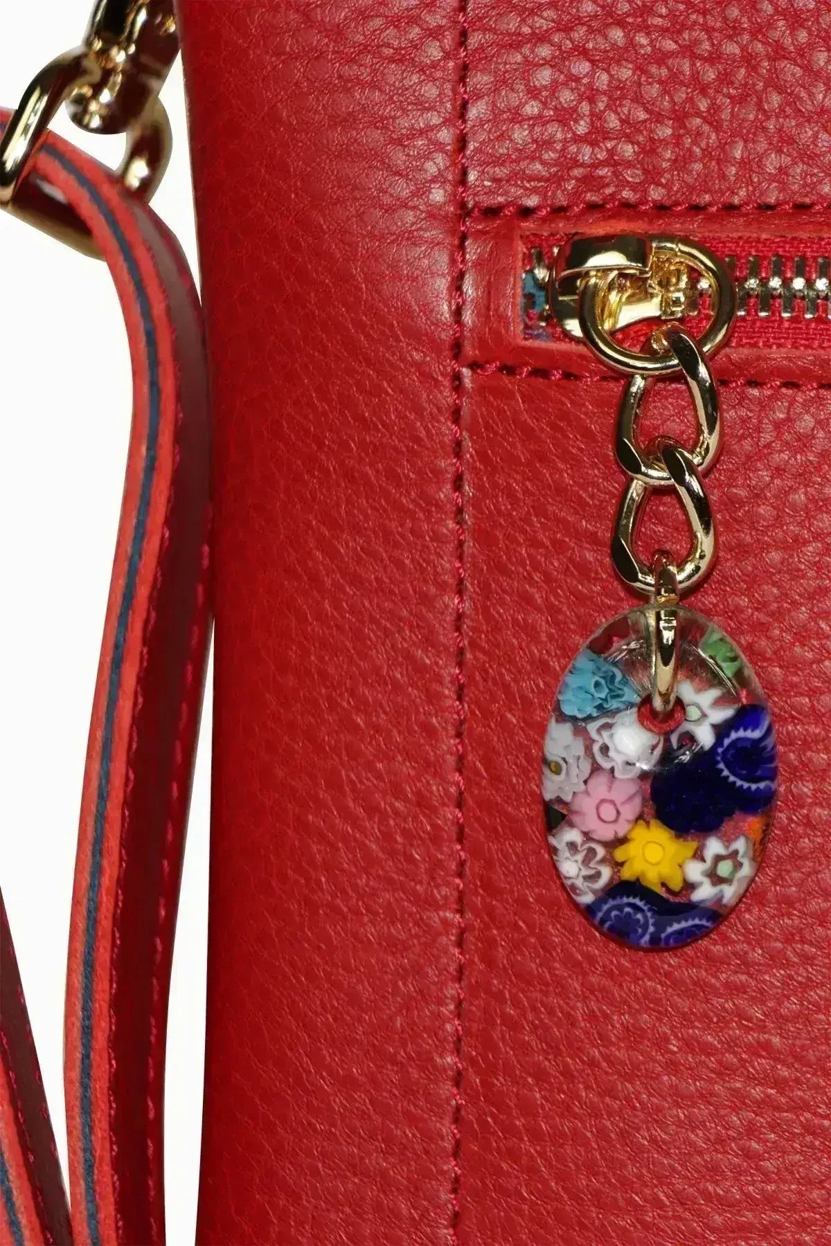 Leather Shiny Bag Red - Femstylo