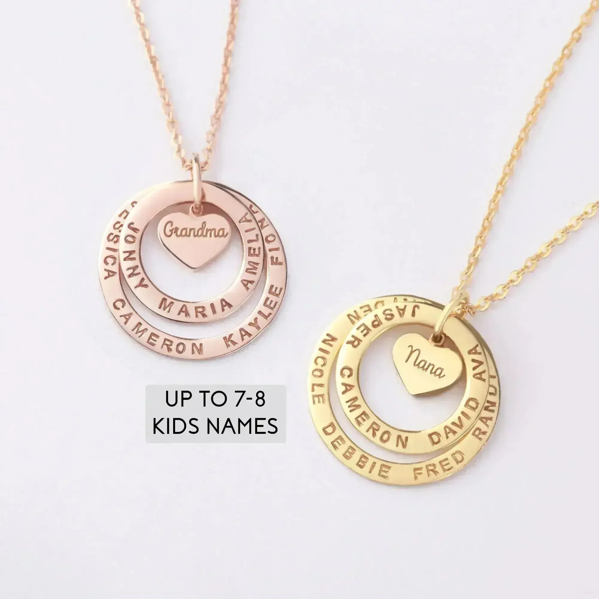 Grandma Jewelry, Grandmother Necklace with Names, Custom Grandma Gift - Femstylo