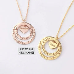 Grandma Jewelry, Grandmother Necklace with Names, Custom Grandma Gift - Femstylo
