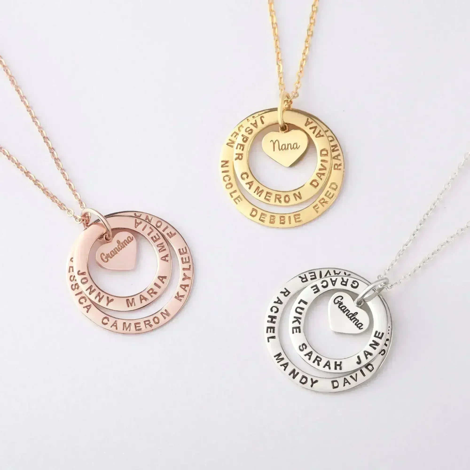 Grandma Jewelry, Grandmother Necklace with Names, Custom Grandma Gift - Femstylo