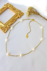 24K Baroque Freshwater Pearls Chain Choker - Femstylo