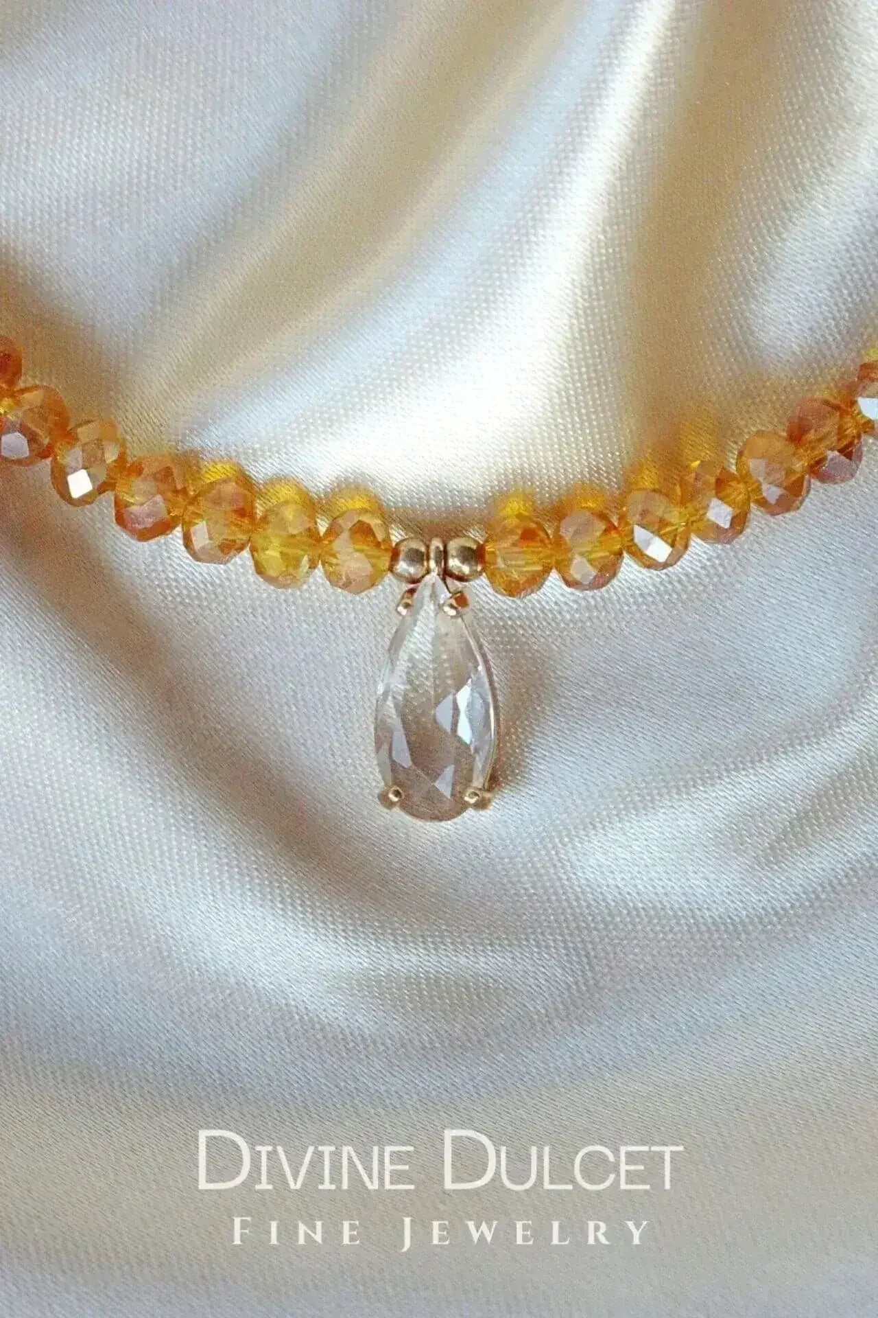 18 Karat Champagne Color Austrian Crystals Choker - Femstylo