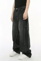 Panelled Straight Leg Jeans - Femstylo