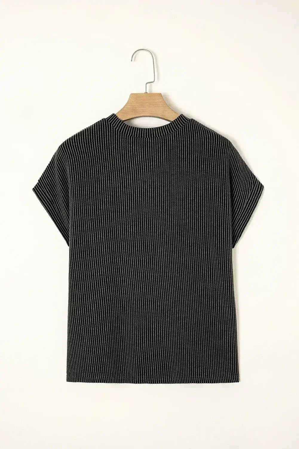 Pink Corded Colorblock Pocket Crew Neck T Shirt - Femstylo