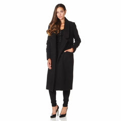 De La Creme - Womens Faux Wool Wrap Coat