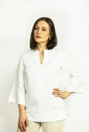 Dark Plum linen oversize top - Femstylo