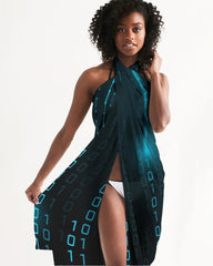 Sheer Sarong Swimsuit Cover Up Wrap / Blue Code