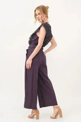 And The Why Laced Surplice Tie Waist Jumpsuit - Femstylo