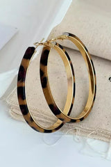 Thai Curry Leopard Print Hoop Earrings