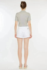 Kancan Raw Hem Distressed Denim Shorts