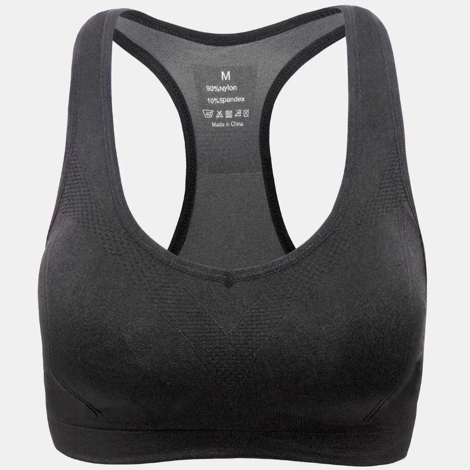 Women’s Stylish Racerback Athletic Sports Bra | Padded Seamless High I
