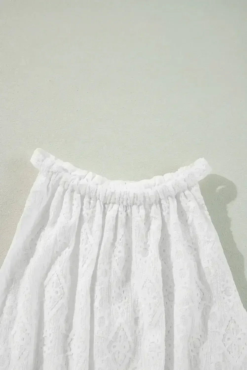 White Lace Sleeveless Knot Hollow Out Back Tied Waist Mini Dress - Femstylo