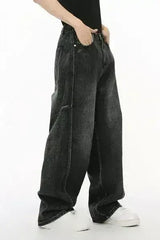 Panelled Straight Leg Jeans - Femstylo