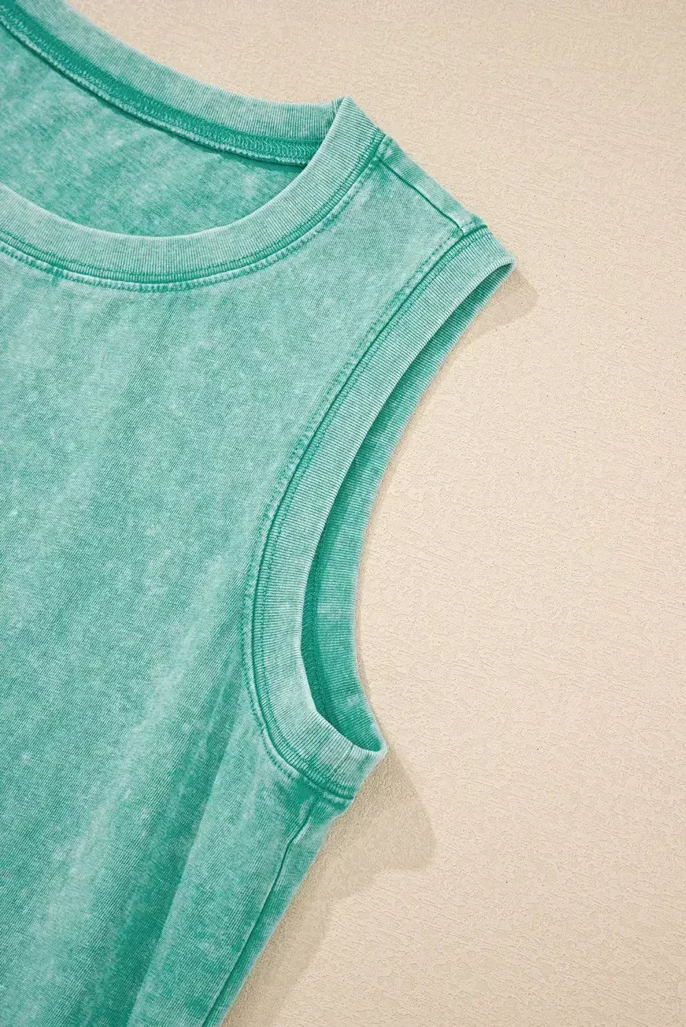 Beau Blue Mineral Wash Pocket Tank Mini Dress - Femstylo