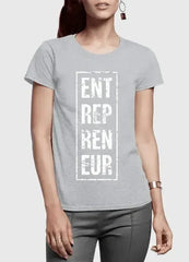 Entrepreneur Vertical Half Sleeves Women T-shirt - Femstylo