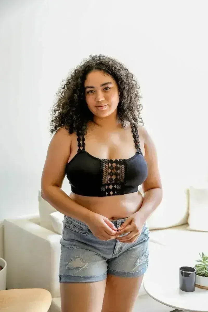 Eye Lace Applique Bralette - Femstylo