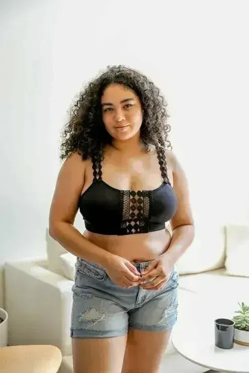 Eye Lace Applique Bralette - Femstylo