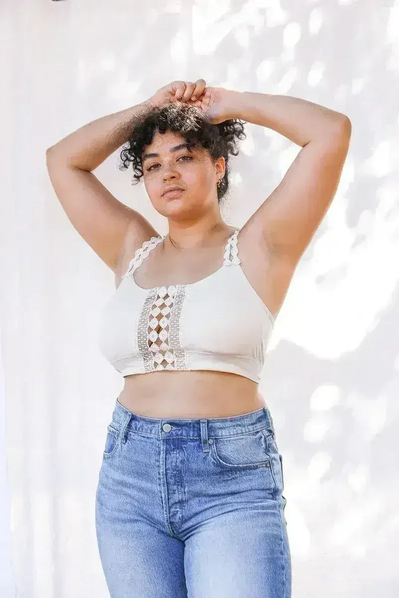 Eye Lace Applique Bralette - Femstylo