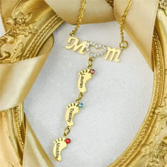 Mother's Day MOM Foot Personalized Necklace - Femstylo