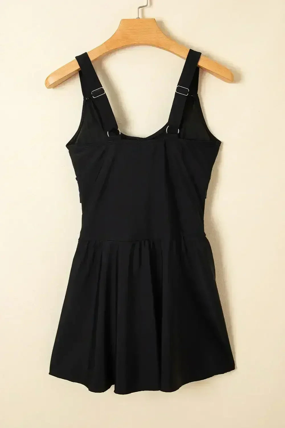 Navy Blue Adjustable Straps Cutout Ruched Knot Slit One Piece Swim Dress - Femstylo