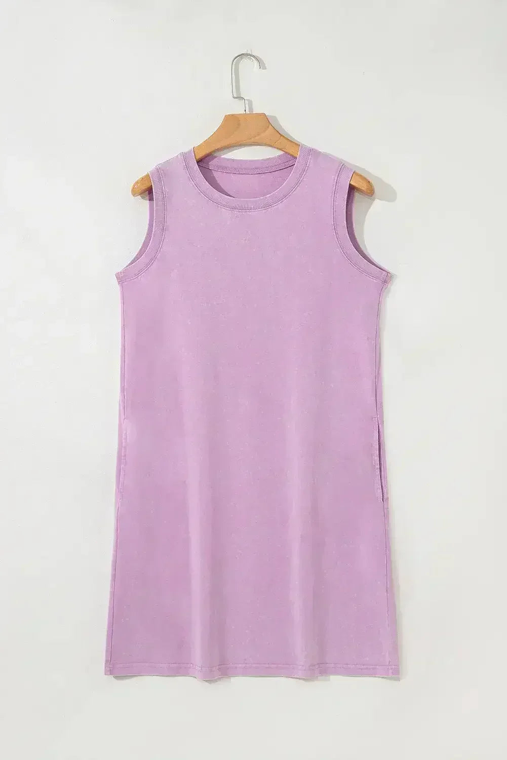 Beau Blue Mineral Wash Pocket Tank Mini Dress - Femstylo
