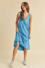 Aemi + Co High-Low Hem Scoop Neck Midi Tank Dress - Femstylo