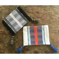 White Striped Backstrap Clutch - Femstylo