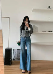 Retro High Waist Slimming Jeans Women - Femstylo
