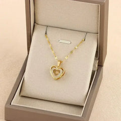 LuxeJewels™ – Double Layer Love Necklace (Titanium Steel) - Femstylo