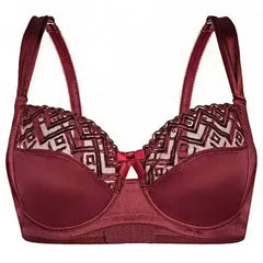 Sassa Bordeaux Semi-Sheer Full Figure Bra - Femstylo